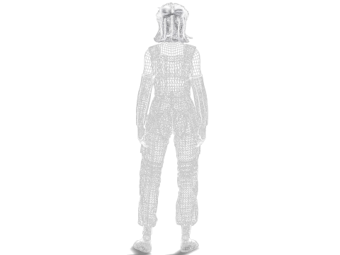 Stylish 3D Female Character Model for Games Animations VR 3D Model