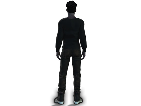 Realistic Black Man 3D Modell
