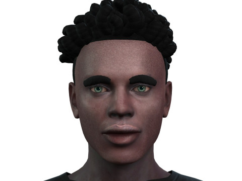 Realistic Black Man 3D Model