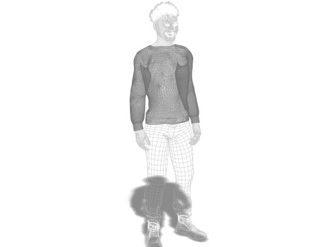 Realistic Black Man 3D Modell