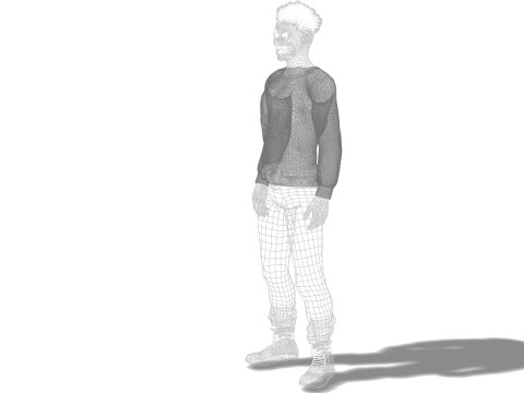 Realistic Black Man 3D Modell
