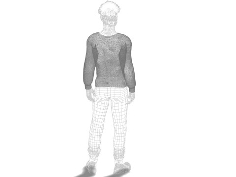 Realistic Black Man 3D Modell