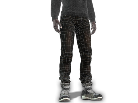 Realistic Black Man 3D Modell