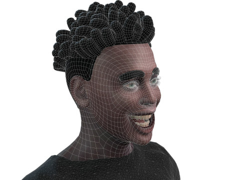 Realistic Black Man 3D Modell