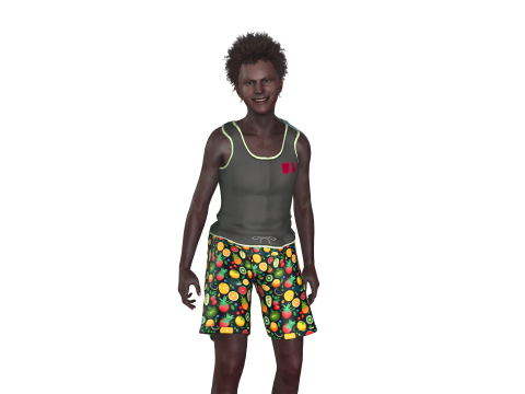 Stylized Black Boy Fully Textured Ready for Animation Games 3D Model