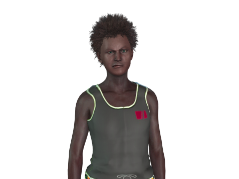 Stylized Black Boy Fully Textured Ready for Animation Games 3D Model