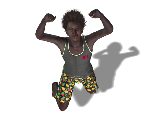 Stylized Black Boy Fully Textured Ready for Animation Games 3D Model