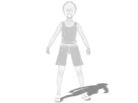 Stylized Black Boy Fully Textured Ready for Animation Games 3D Model