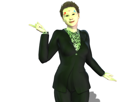 Japanese Business Lady - Fully Rigged Game Ready 3D Model