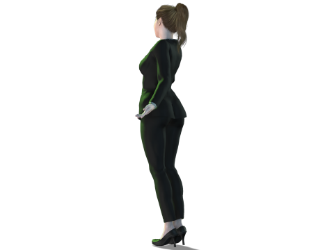Japanese Business Lady - Fully Rigged Game Ready 3D Model