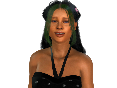 Black Dress Princess - Elegant 3D Female Character Model Modèle 3D