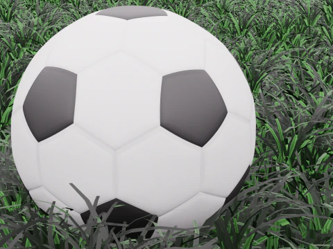 Ger&ccedil;ek&ccedil;i 3D Futbol Topu Oyunu Animasyonuna Hazır D&uuml;ş&uuml;k Maliyetli Model 3D Model