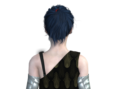 Sci-Fi Princess Cyberpunk Royalty with Metallic Arms 3D Model