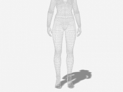 Realistic Female 3D Character Model Sci-Fi Action Hero in Green Suit 3D Model