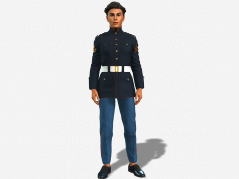 High-Quality 3D Soldier Boy Character Game Ready Rigged and Animated Modelo 3D