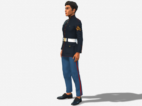 High-Quality 3D Soldier Boy Character Game Ready Rigged and Animated Modelo 3D