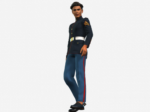 High-Quality 3D Soldier Boy Character Game Ready Rigged and Animated Modelo 3D