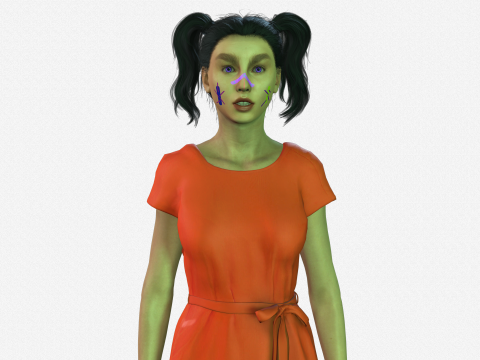 Realistic of a Beautiful Woman 3D Model