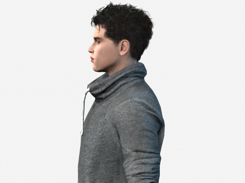 High-Quality Teenage Boy Game Animation Ready Modelo 3D