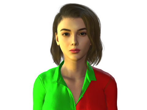 Realistic 3D Female Character High-Quality Rigged Model for Animation Games 3D Модель