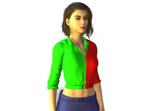Realistic 3D Female Character High-Quality Rigged Model for Animation Games 3D Model
