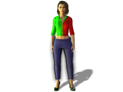 Realistic 3D Female Character High-Quality Rigged Model for Animation Games 3D Model
