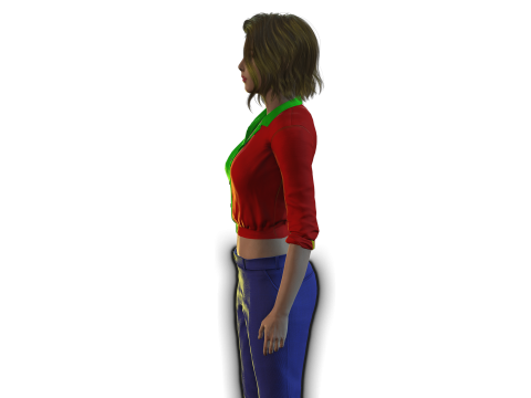 Realistic 3D Female Character High-Quality Rigged Model for Animation Games 3D Model