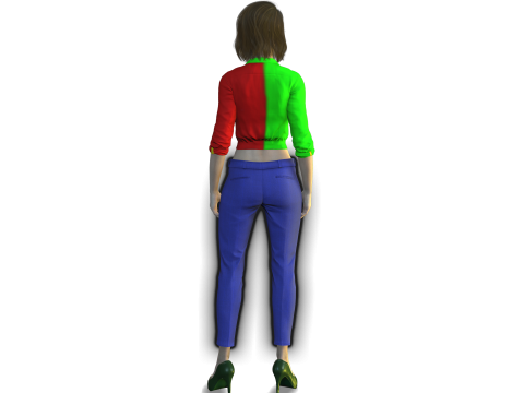 Realistic 3D Female Character High-Quality Rigged Model for Animation Games 3D Model