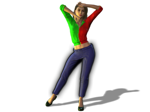 Realistic 3D Female Character High-Quality Rigged Model for Animation Games 3D Model