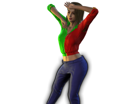 Realistic 3D Female Character High-Quality Rigged Model for Animation Games 3D Model