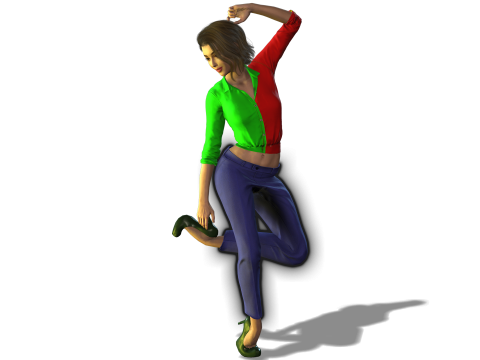 Realistic 3D Female Character High-Quality Rigged Model for Animation Games 3D Model