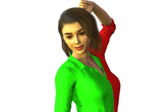 Realistic 3D Female Character High-Quality Rigged Model for Animation Games 3D Model