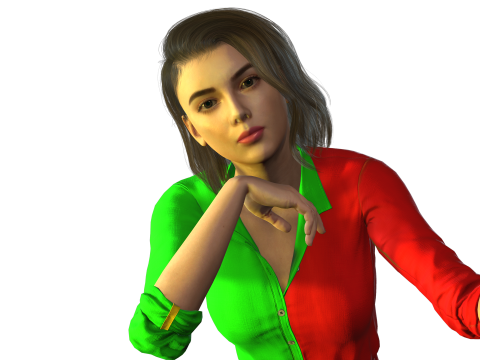Realistic 3D Female Character High-Quality Rigged Model for Animation Games 3D Model