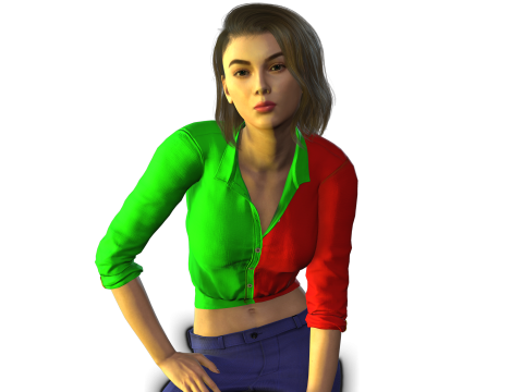 Realistic 3D Female Character High-Quality Rigged Model for Animation Games 3D Model