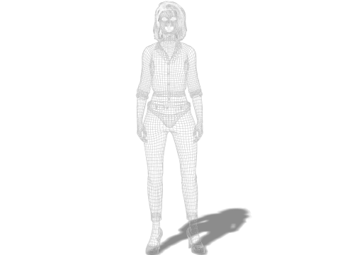 Realistic 3D Female Character High-Quality Rigged Model for Animation Games 3D Model