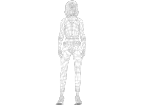 Realistic 3D Female Character High-Quality Rigged Model for Animation Games 3D Model