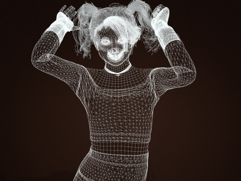 Stylish 3D Girl Character Model High Quality Design Showcase 3D Model