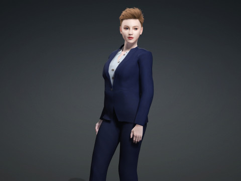 Elegant Businesswoman Realistic 3D Female Character for iClone CC4 3D Model