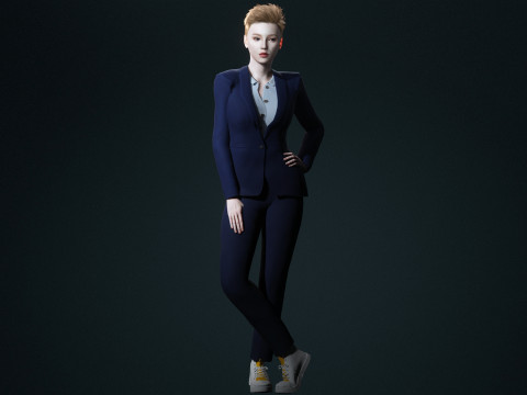 Elegant Businesswoman Realistic 3D Female Character for iClone CC4 3D 模型