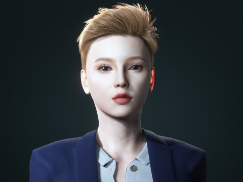 Elegant Businesswoman Realistic 3D Female Character for iClone CC4 3D 模型