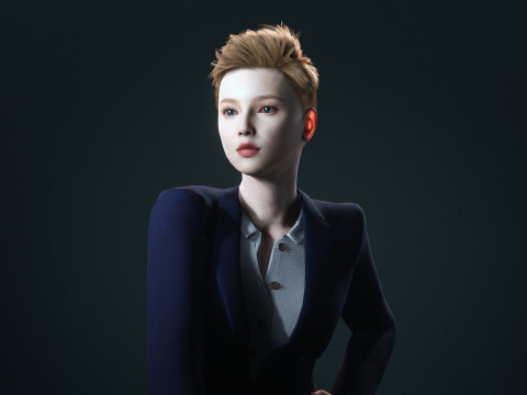 Elegant Businesswoman Realistic 3D Female Character for iClone CC4 3D 模型