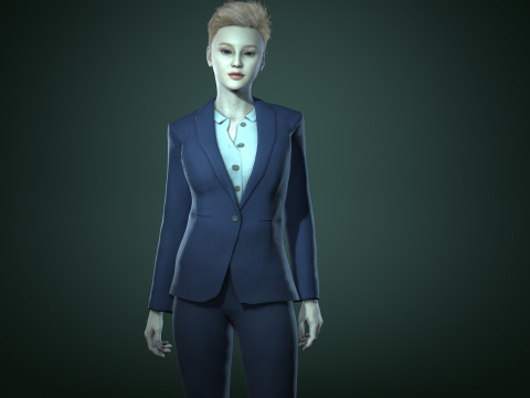 Elegant Businesswoman Realistic 3D Female Character for iClone CC4 3D 模型