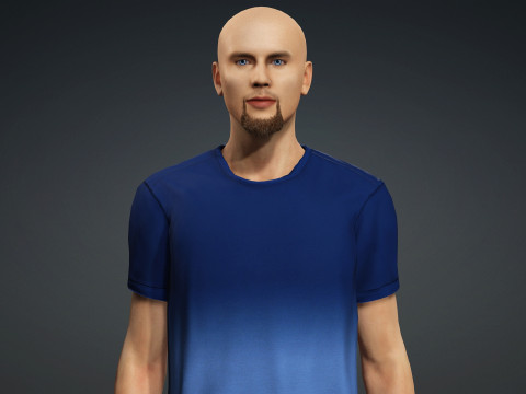 Mason Realistic Modern Male Character CC4 - iClone Ready Game-Ready Modelo 3D