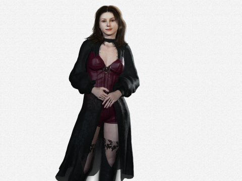 Cute Witch Enchanted Female Character CC4 iClone 8 Game-Ready Rigged Stylized Beauty 3D Модель