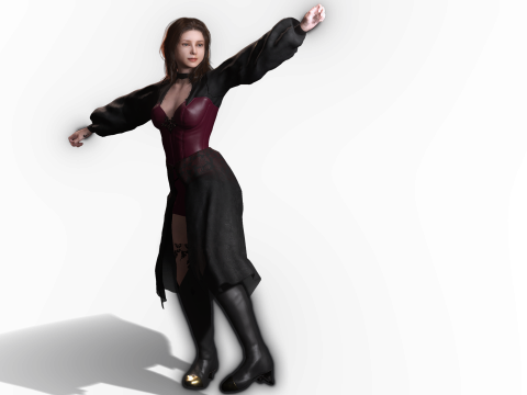 Cute Witch Enchanted Female Character CC4 iClone 8 Game-Ready Rigged Stylized Beauty 3D Model