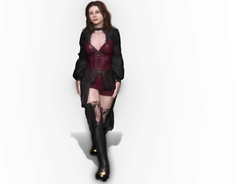 Cute Witch Enchanted Female Character CC4 iClone 8 Game-Ready Rigged Stylized Beauty 3D Model