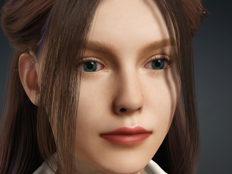 Elegant kantoormeisje Realistisch CC4 vrouwelijk karakter iClone 8 Ready Hoogwaardige PBR Rigged St 3D Model