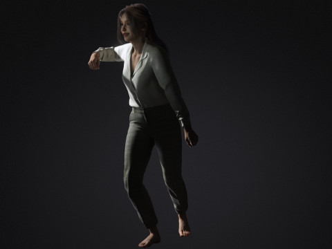 Elegant kantoormeisje Realistisch CC4 vrouwelijk karakter iClone 8 Ready Hoogwaardige PBR Rigged St 3D Model