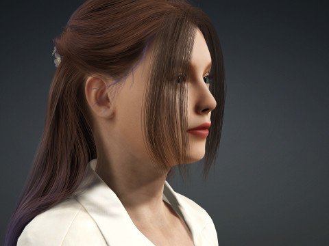 Elegant kantoormeisje Realistisch CC4 vrouwelijk karakter iClone 8 Ready Hoogwaardige PBR Rigged St 3D Model