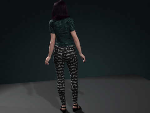 Realistische junge weibliche Figur, CC4 und iClone 8 bereit, hochwertiges PBR-stilisiertes modernes Outfit 3D Modell